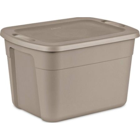 STERILITE CORPORATION Sterilite 17313898 18 gal Handles Tote Box with Black Lid; Gray - Pack of 98 17313898